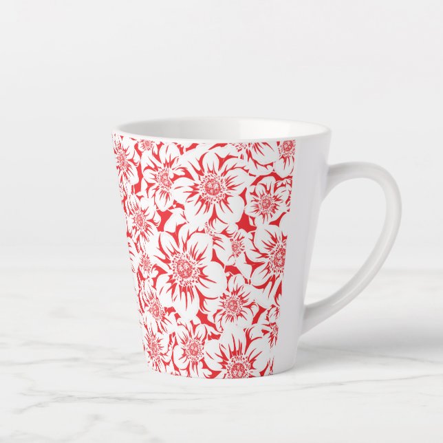 Mandala Flowers 8 Latte Mug (Right)