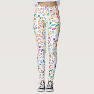 mandala flowers leggings
