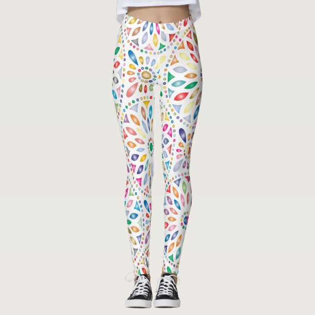 mandala flowers leggings (Front)