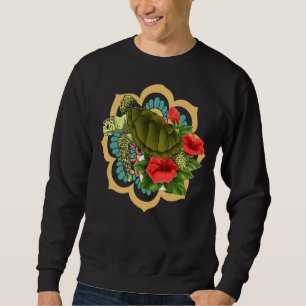Mandala Flowers Ocean Animal Polynesian Hawaiian T Sweatshirt