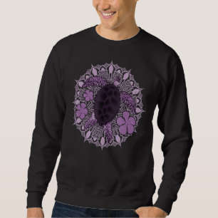 Mandala Flowers Sea Turtle Ocean Animal Hawaiian T Sweatshirt