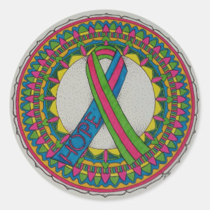 Mandala for Metastatic Breast Cancer Classic Round Sticker