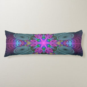 Mandala From Centre Colourful Fractal Art With Pin Body Cushion