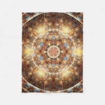 Mandala from the Heart of Change 17 Fleece Blanket