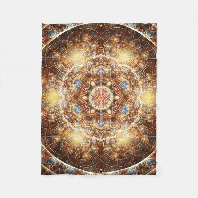 Mandala from the Heart of Change 17 Fleece Blanket (Front)