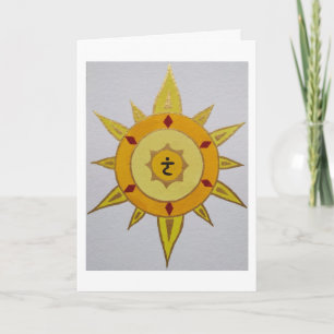 Mandala gelb holiday card