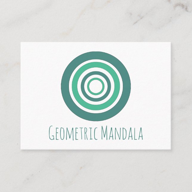 Mandala Geometric  Business Card (Front)