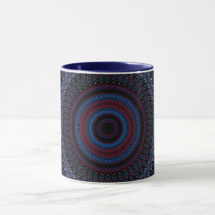 Mandala Geometric Circles Fractal Retro Hippie Mug