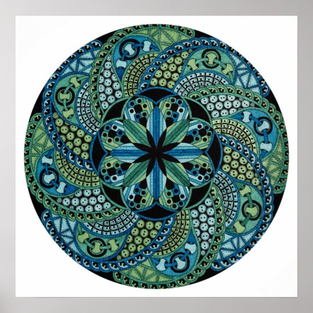 Mandala geometric design poster (Front)