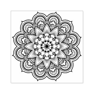 Mandala Geometric design Rubber Stamp