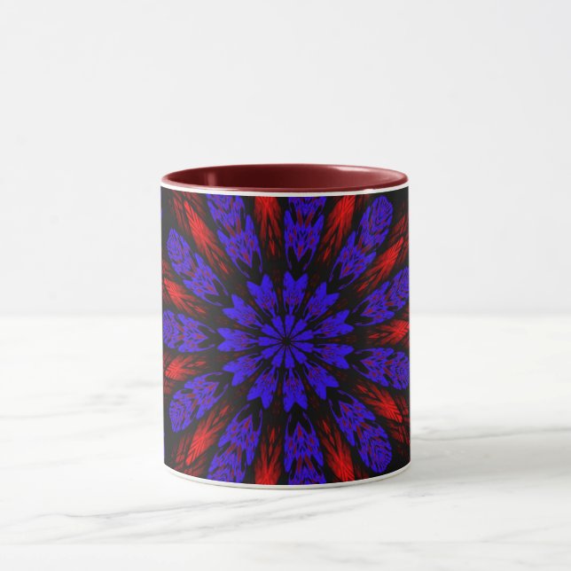 Mandala Geometric Rosette Retro Hippie Mug (Center)