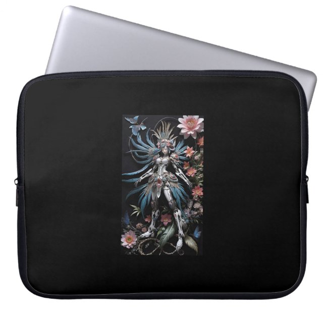 Mandala girl laptop sleeve (Front)