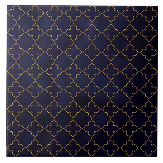 mandala,gold,baroque,elegant ceramic tile (Front)