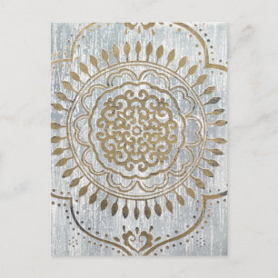 Mandala Gold Design Postcard