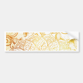 Mandala - Golden brush Bumper Sticker