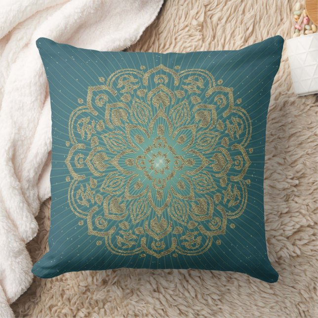MANDALA Golden Rosette - Pillow (Blanket)