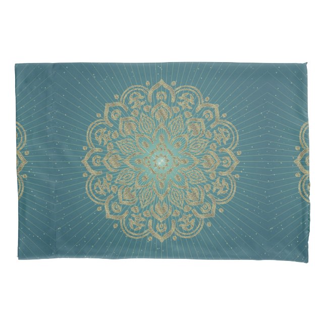 MANDALA Golden Rosette - Pillowcase (Front)