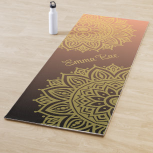 Mandala Gradient Black Rose Yoga Mat