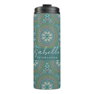 Mandala Green Thermal Tumbler