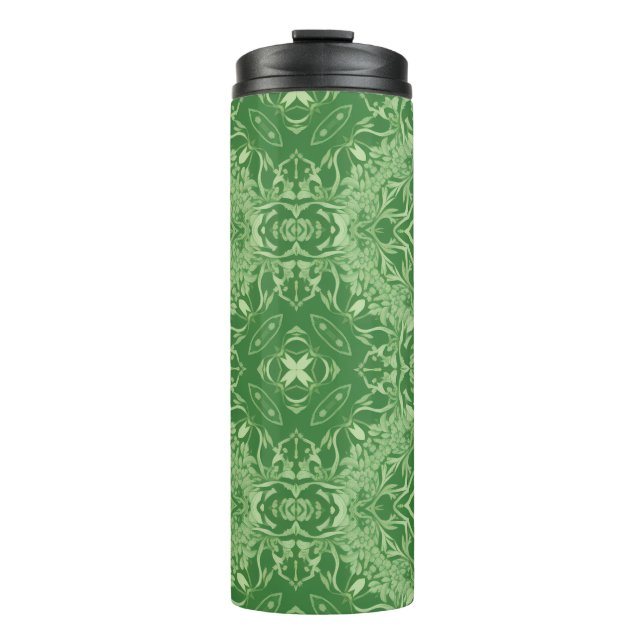 Mandala Green Thermal Tumblers (Front)