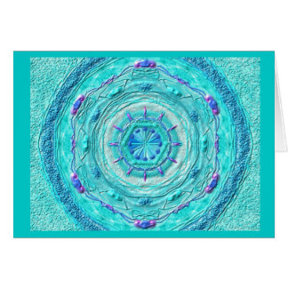 Mandala greeting card 08 I-M turquoise