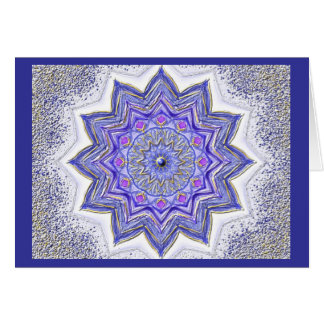 Mandala greeting card 09 I-M blue