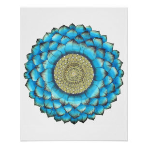 Mandala hand-drawn print