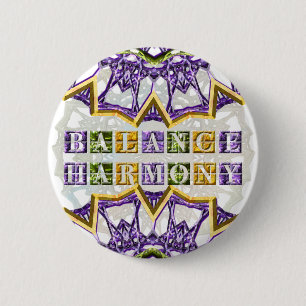 Mandala, Harmony, Balance Spring Gem 6 Cm Round Badge