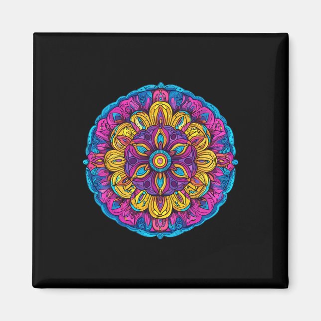 Mandala Harmony Yoga Meditation  Magnet (Front)