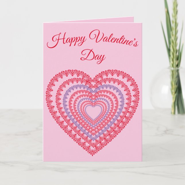 Mandala Heart Valentine's Day Card (Front)