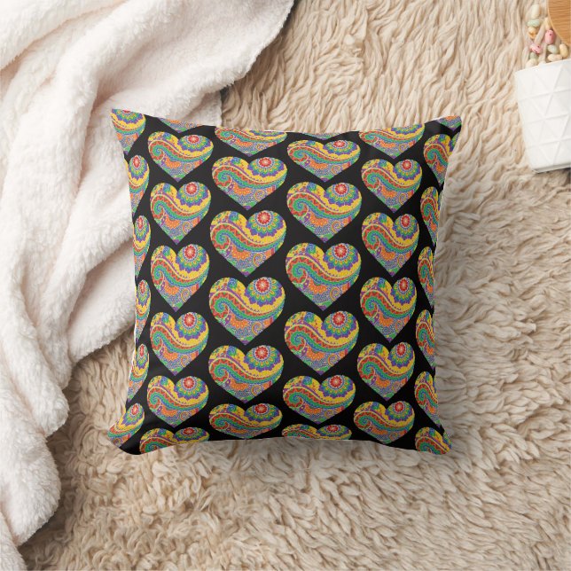 Mandala Hearts Cushion (Blanket)