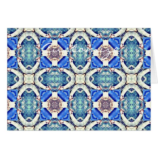 mandala hearts pattern blue (Front Horizontal)