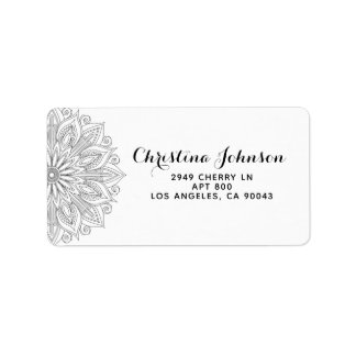 Mandala Henna Label
