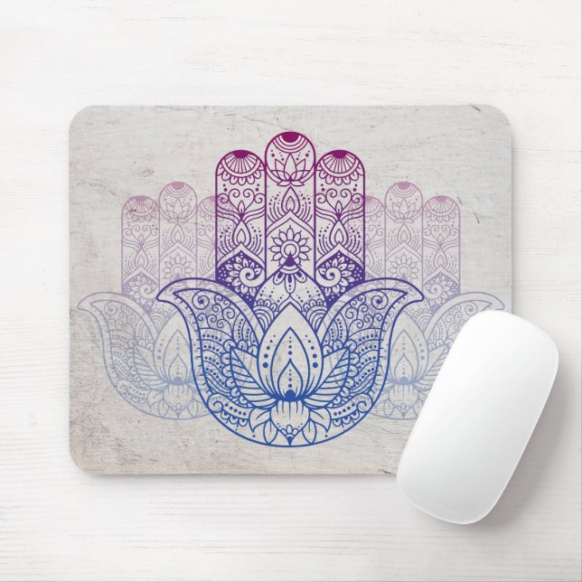 Mandala Henna | Lotus Hand Mouse Pad (With Mouse)