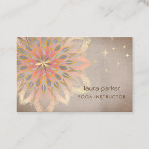 Mandala Holistic Lotus Floral Zen Meditation Yoga Business Card