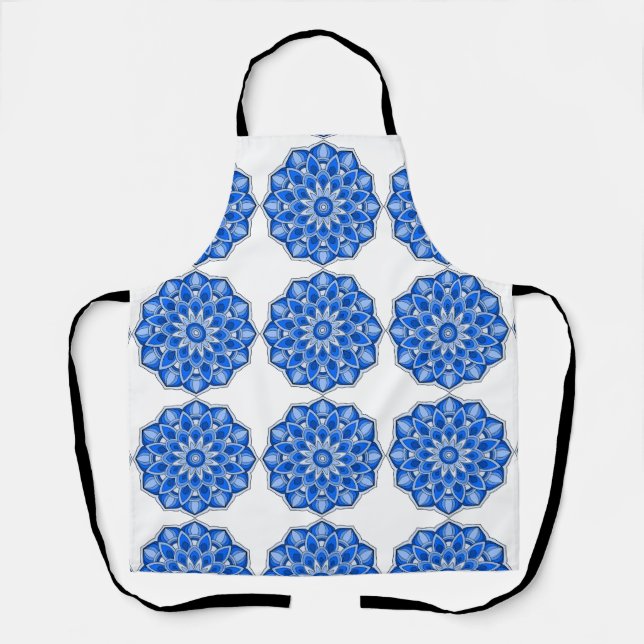 Mandala in blue apron (Front)
