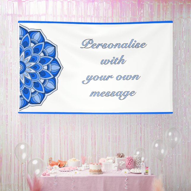 Mandala in blue banner (Party)