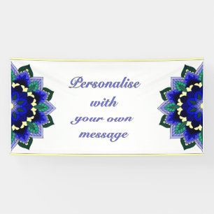 Mandala in blue banner