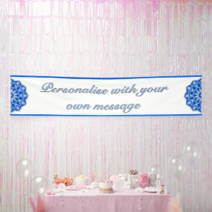Mandala in blue banner