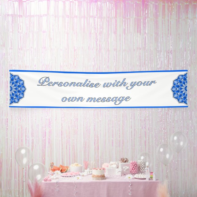 Mandala in blue banner (Party)