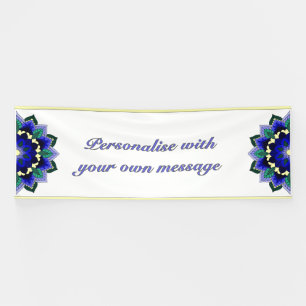 Mandala in blue banner