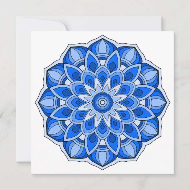 Mandala in blue card (Front)