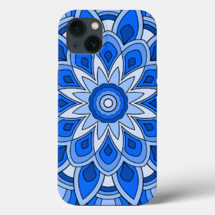 Mandala in blue iPhone 13 case