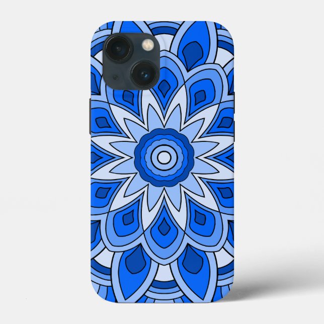 Mandala in blue Case-Mate iPhone case (Back)