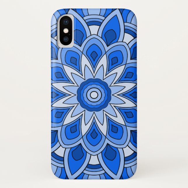 Mandala in blue Case-Mate iPhone case (Back)