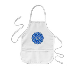 Mandala in blue kids apron