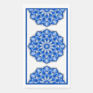 Mandala in blue  napkin