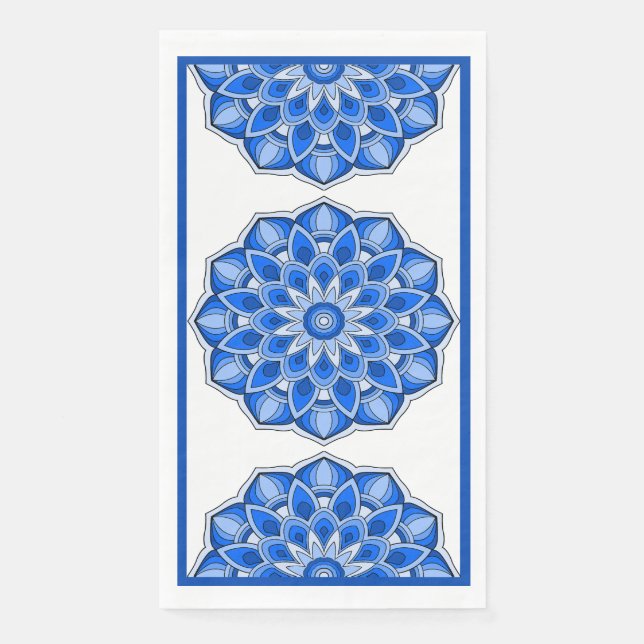 Mandala in blue  napkin (Front)