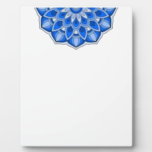 Mandala in blue plaque