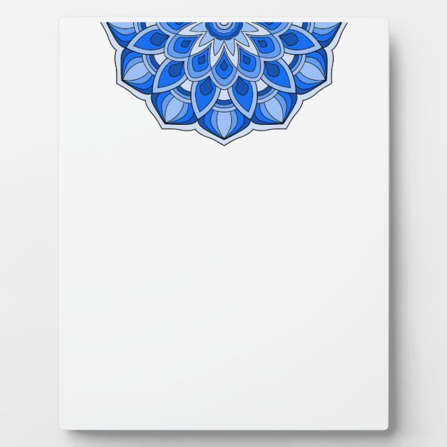 Mandala in blue plaque (Front)